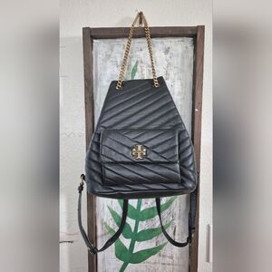 Tory Burch Black Quilted Backpack